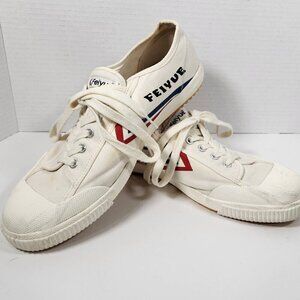 Feiyue Canvas Sneakers with Red and Blue Accents Women's Size 12